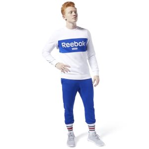 Reebok Training Essentials Linear Logo Sweatshirt Herren - Weiß - DE 140-LIK